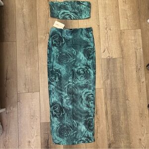 SHEIN Bae tube top and skirt